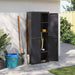 Outdoor Storage Cabinet Black 65x37x165 Cm Pp Tlaxbl