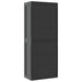 Outdoor Storage Cabinet Black 65x37x165 Cm Pp Tlaxbl