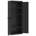 Outdoor Storage Cabinet Black 65x37x165 Cm Pp Tlaxbl