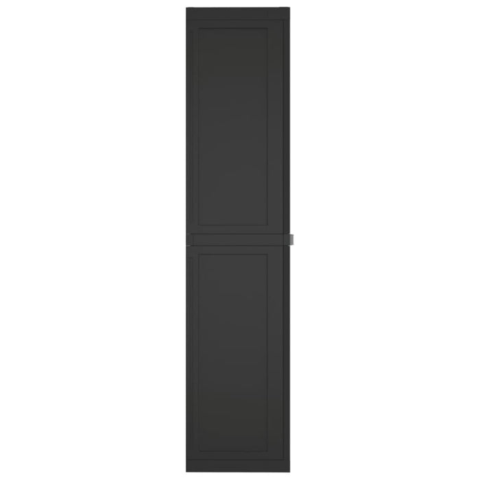 Outdoor Storage Cabinet Black 65x37x165 Cm Pp Tlaxbl