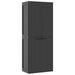 Outdoor Storage Cabinet Black 65x37x165 Cm Pp Tlaxbp
