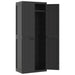 Outdoor Storage Cabinet Black 65x37x165 Cm Pp Tlaxbp