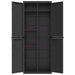 Outdoor Storage Cabinet Black 65x37x165 Cm Pp Tlaxbp