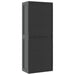 Outdoor Storage Cabinet Black 65x37x165 Cm Pp Tlaxbp