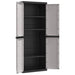 Outdoor Storage Cabinet Grey and Black 65x37x165 Cm Pp
