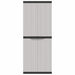 Outdoor Storage Cabinet Grey and Black 65x37x165 Cm Pp