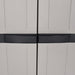Outdoor Storage Cabinet Grey and Black 65x37x165 Cm Pp