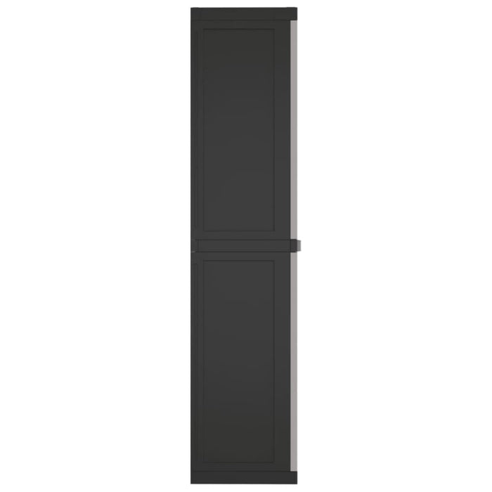 Outdoor Storage Cabinet Grey and Black 65x37x165 Cm Pp