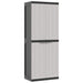 Outdoor Storage Cabinet Grey and Black 65x37x165 Cm Pp