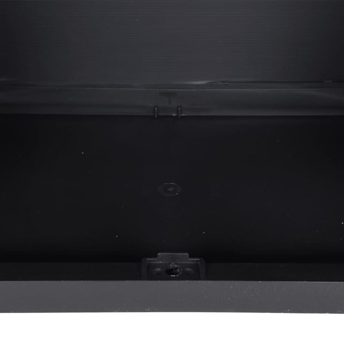 Outdoor Storage Cabinet Grey and Black 65x37x165 Cm Pp