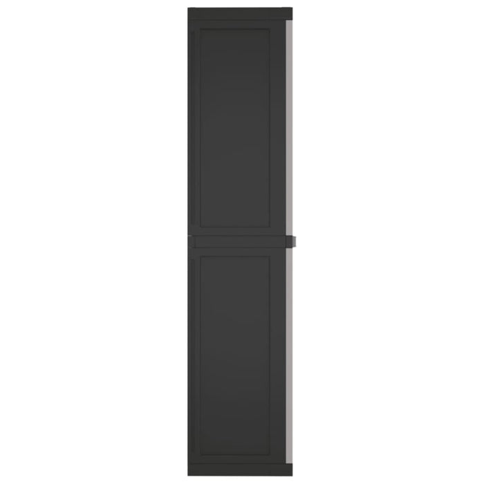Outdoor Storage Cabinet Grey and Black 97x37x165 Cm Pp