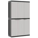 Outdoor Storage Cabinet Grey and Black 97x37x165 Cm Pp