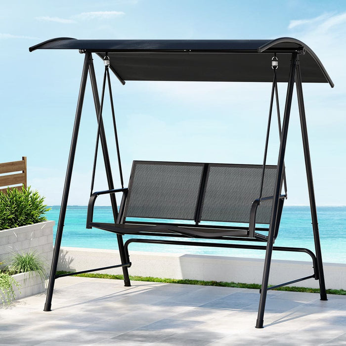 Outdoor Swing Chair Garden Bench 2 Seater Canopy Patio