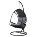Outdoor Egg Swing Chair with Stand Cushion Wicker Armrest