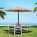 Outdoor Umbrella 2.7m Base Beach Pole Garden Tilt Sun Patio