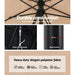 Outdoor Umbrella 3m Base Beach Pole Garden Tilt Sun Patio Uv
