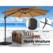 Outdoor Umbrella 3m Base Cantilever Beach Stand Sun Roma