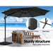 Outdoor Umbrella 3m Base Cantilever Beach Stand Sun Roma