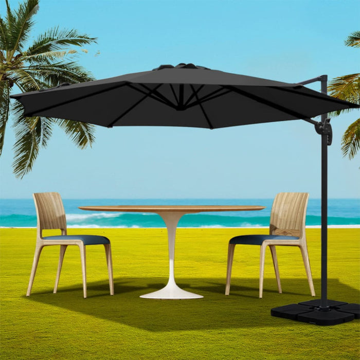 Outdoor Umbrella 3m Base Cantilever Beach Stand Sun Roma