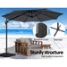 Outdoor Umbrella 3m Base Cantilever Beach Stand Sun Roma