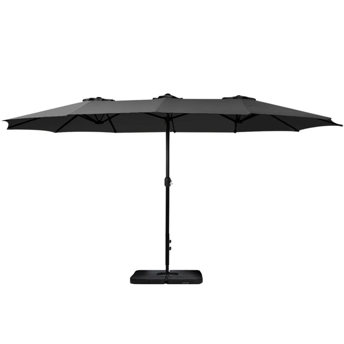 Outdoor Umbrella Beach Twin Base Stand Garden Sun Shade