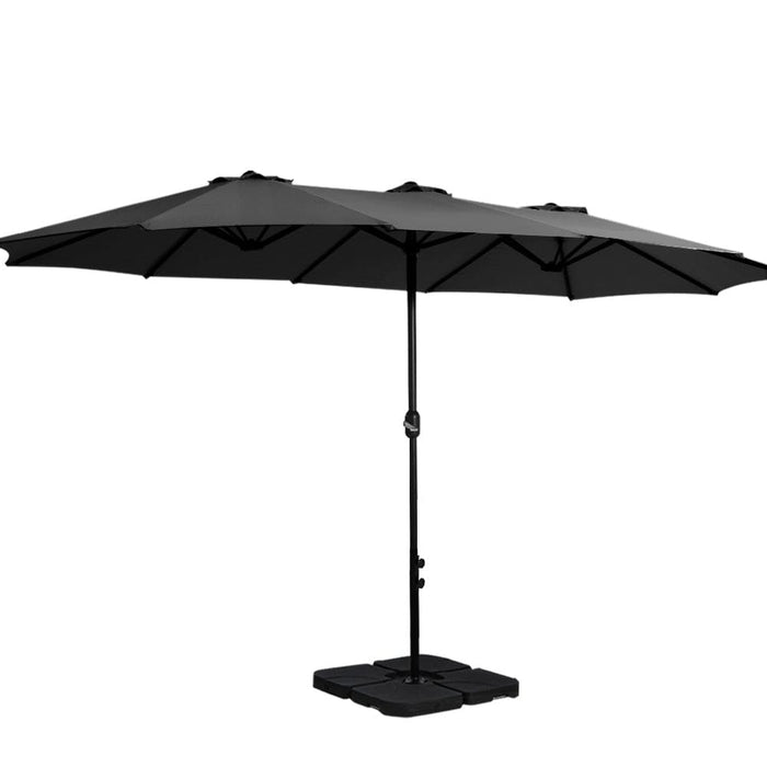 Outdoor Umbrella Beach Twin Base Stand Garden Sun Shade