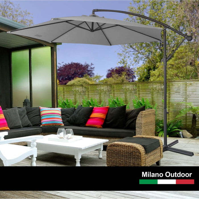 3m Outdoor Umbrella Cantilever With Protective Cover Patio