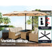 Outdoor Umbrella Twin Beach Stand Base Garden Sun Shade
