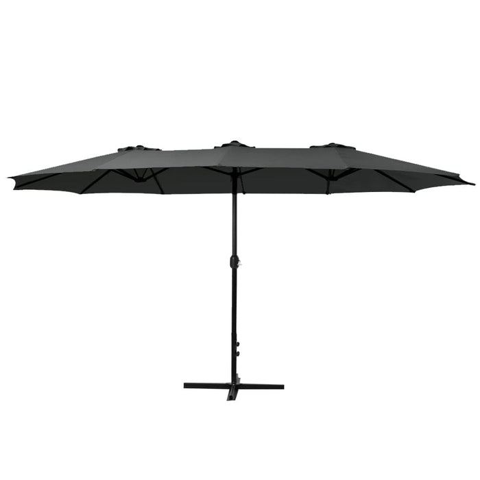 Outdoor Umbrella Twin Umbrellas Beach Garden Stand Base Sun