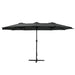 Outdoor Umbrella Twin Umbrellas Beach Garden Stand Base Sun
