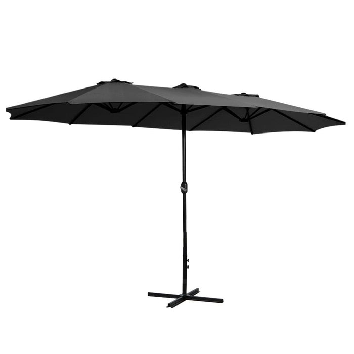 Outdoor Umbrella Twin Umbrellas Beach Garden Stand Base Sun