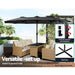 Outdoor Umbrella Twin Umbrellas Beach Garden Stand Base Sun