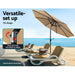 Outdoor Umbrella Umbrellas Beach Pole Garden Tilt Sun Patio