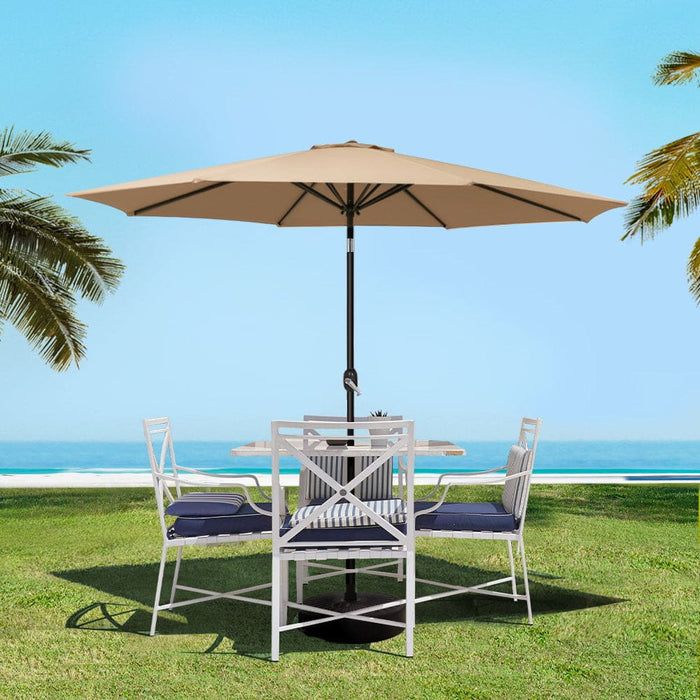 Outdoor Umbrella Umbrellas Beach Pole Garden Tilt Sun Patio