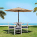 Outdoor Umbrella Umbrellas Beach Pole Garden Tilt Sun Patio