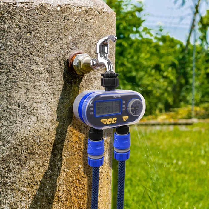 Two Outlet Digital Automatic Watering Timer And Rain Sensor