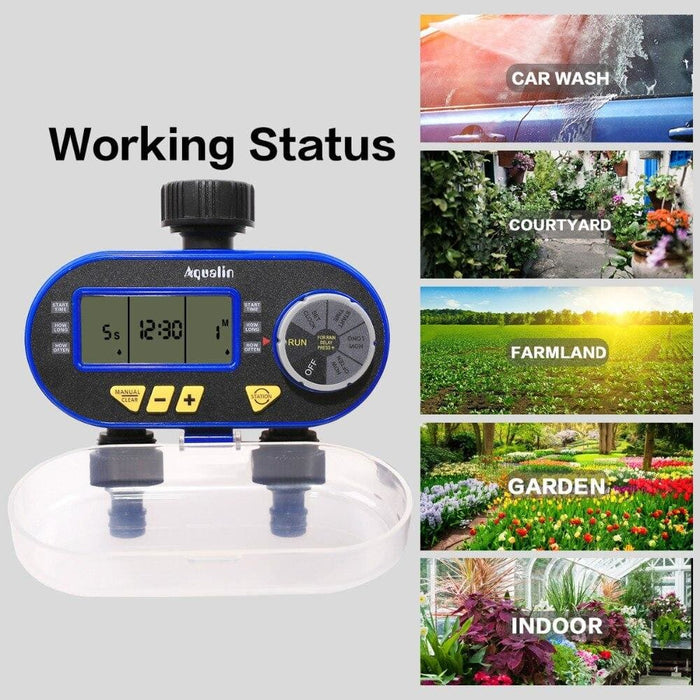 Two Outlet Digital Water Timer Controller for Garden