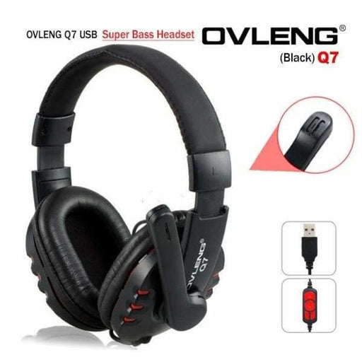 Ovleng Q7 Usb Computer Headphones With Mic And Volume