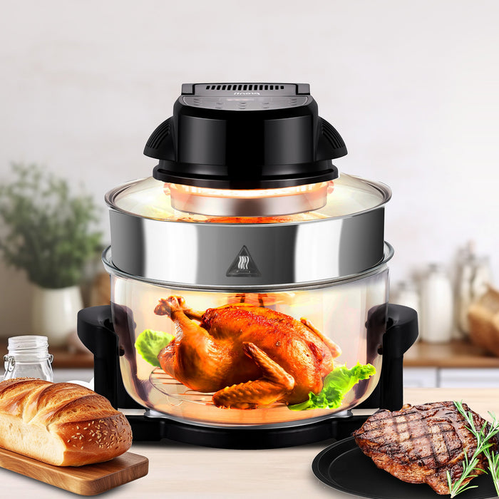 17L Digital Family Turbo Convection Oven Broiler Cooker - Black