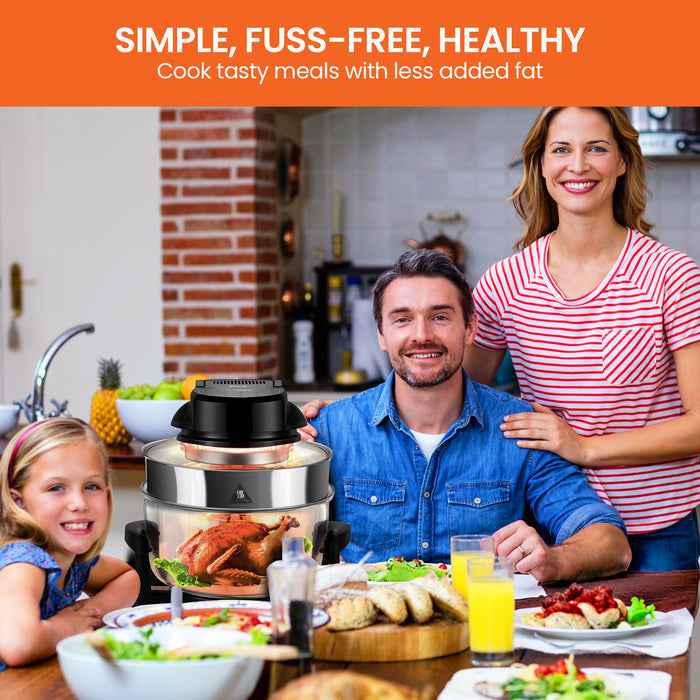 17L Digital Family Turbo Convection Oven Broiler Cooker - Black