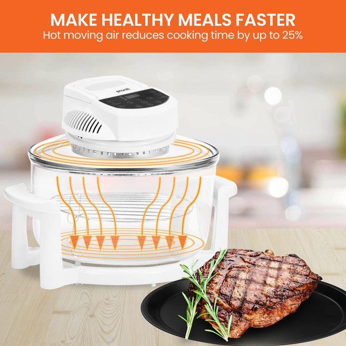 17L Digital Family Turbo Convection Oven Broiler Cooker - White