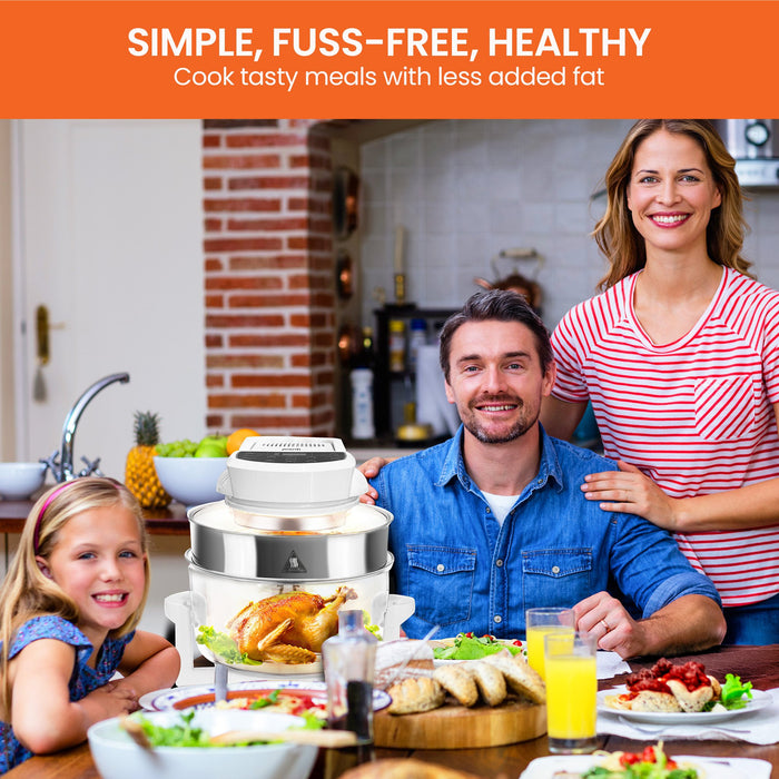 17L Digital Family Turbo Convection Oven Broiler Cooker - White