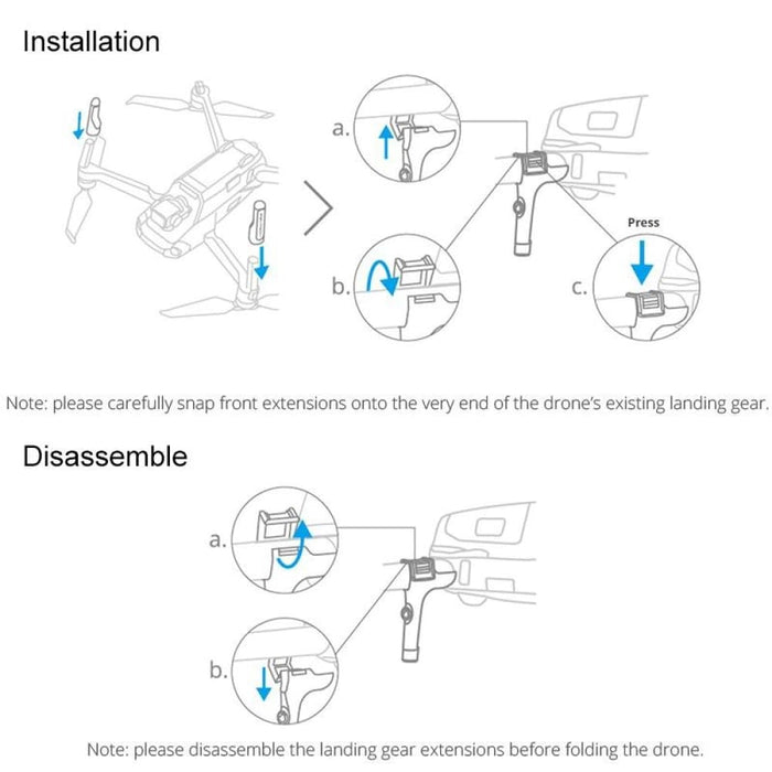 P 16a 036 Portable Heightened Landing Gear For Dji Mavic