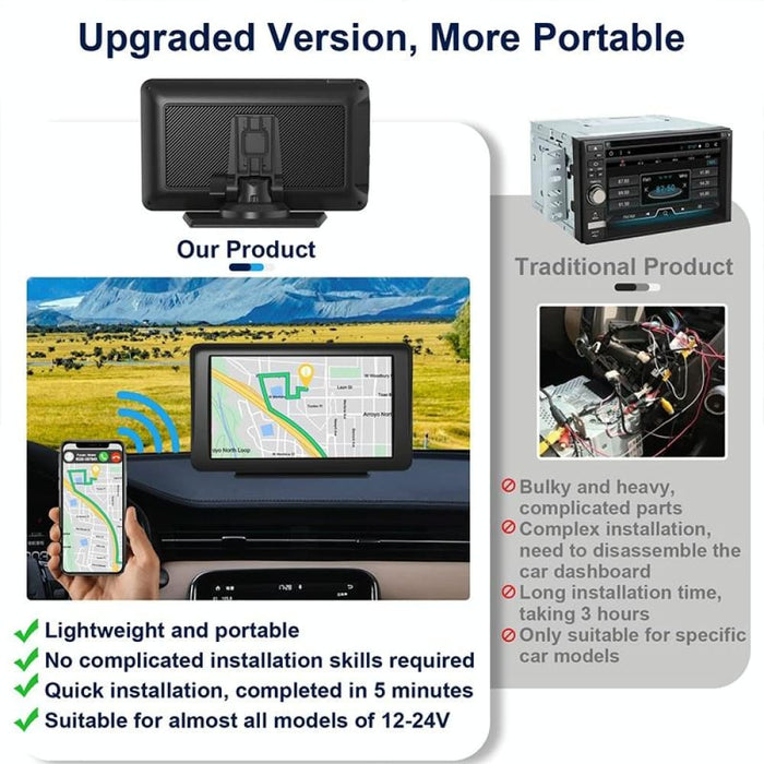 P701s 7 Inch Portable Touch Display Wireless Car Navigator