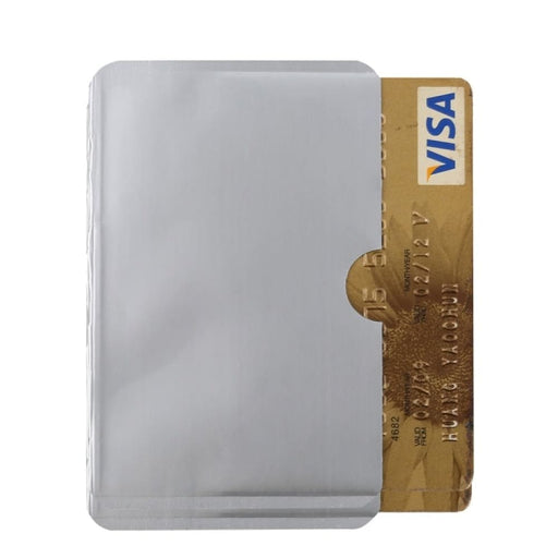 Pack Of 100 Rfid Blocking Aluminum Foil Card Holder 9.3x6cm