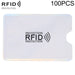 Pack Of 100 Rfid Blocking Aluminum Foil Card Sleeves