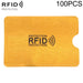 Pack Of 100 Rfid Blocking Aluminum Foil Card Sleeves