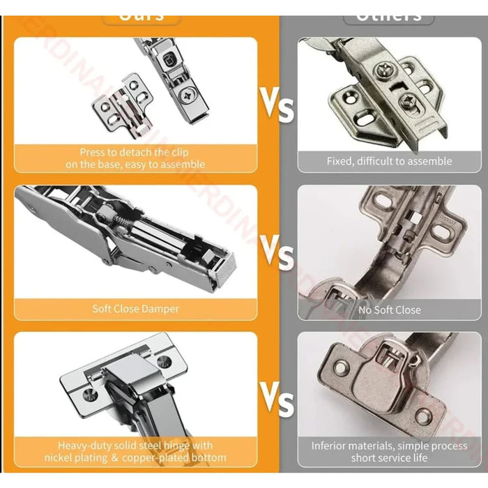 Pack Of 2 175 Hydraulic Corner Cabinet Hinges For Frameless