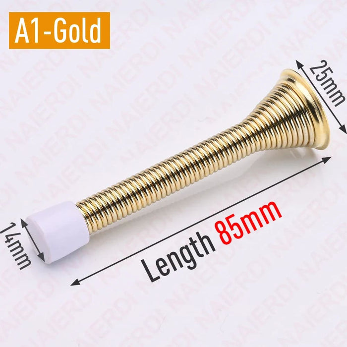 Pack Of 2 Flexible Spring Door Stops Satin Nickel