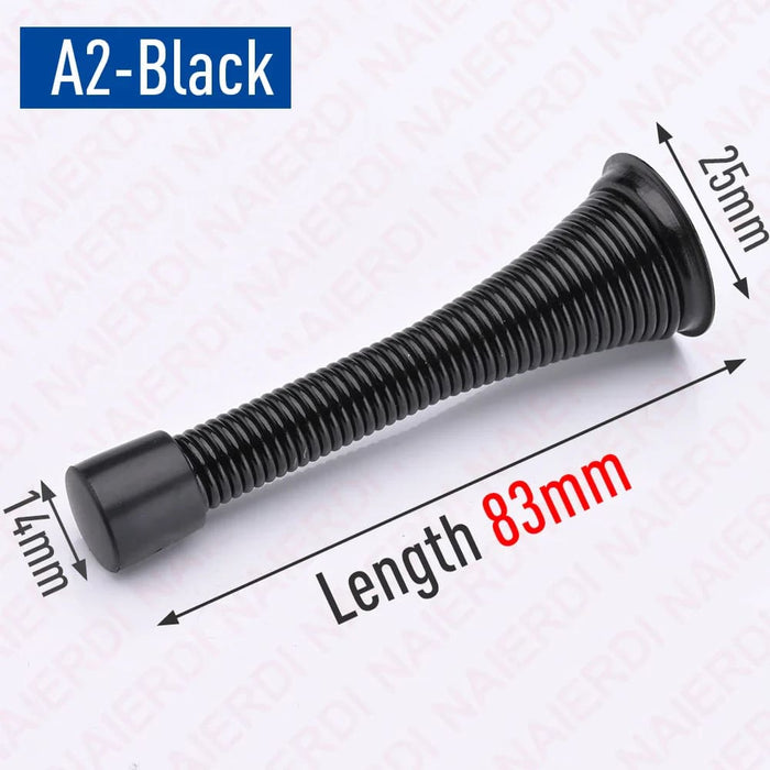 Pack Of 2 Flexible Spring Door Stops Satin Nickel